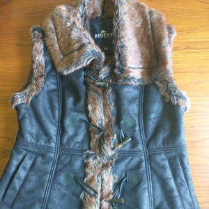 Faux Suede and Fur vest